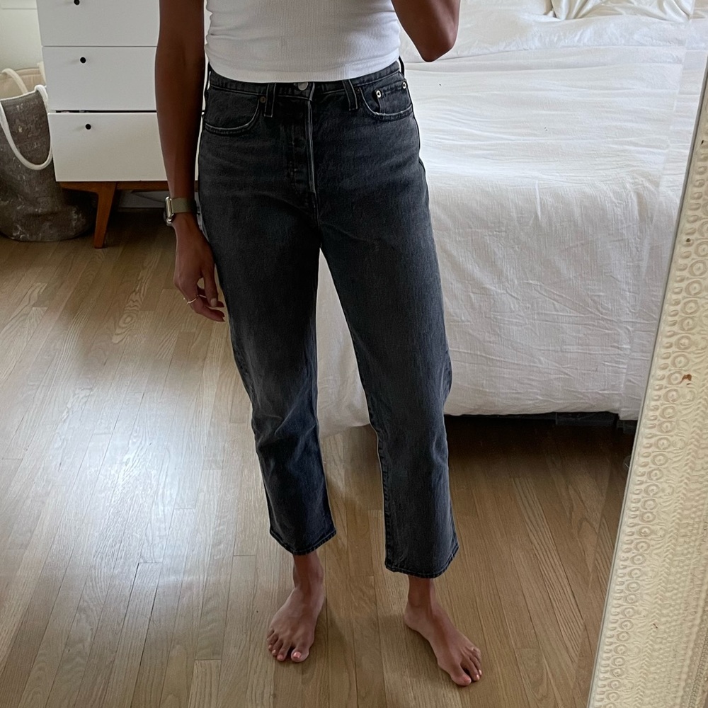 Levi’s Wedgie Straight Black Washed Denim